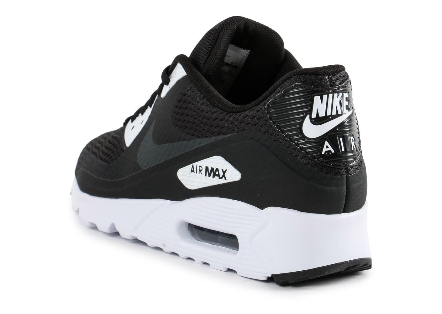nike air max 90 noir blanche, ... Chaussures Nike Air Max 90 Ultra Essential noire et blanche vue intérieure ...